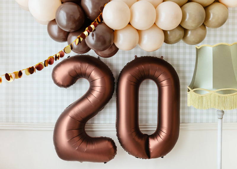 Folija balons cipars 2 mokas krāsā (86 cm)