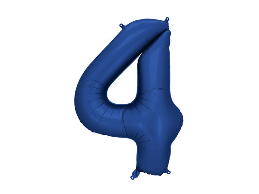 Folija balons cipars 4 tumši zils (86 cm)