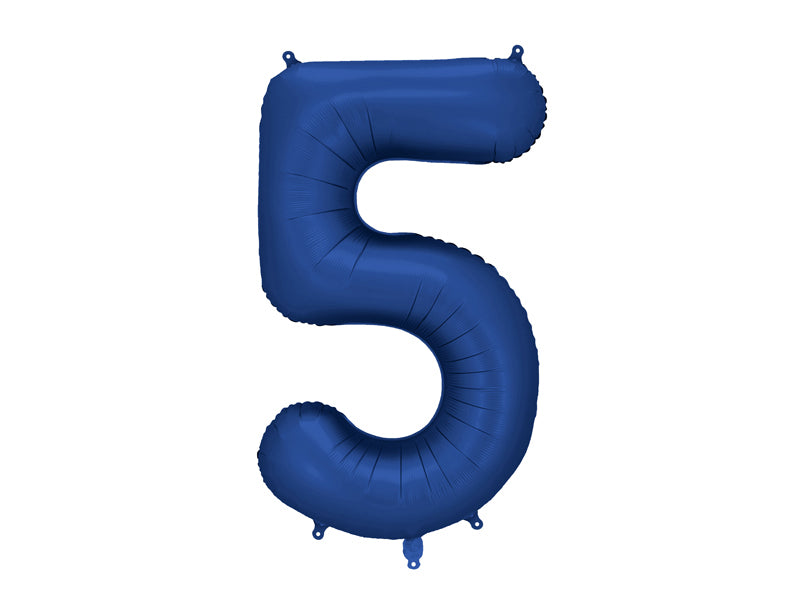 Folija balons cipars 5 tumši zils (86 cm)
