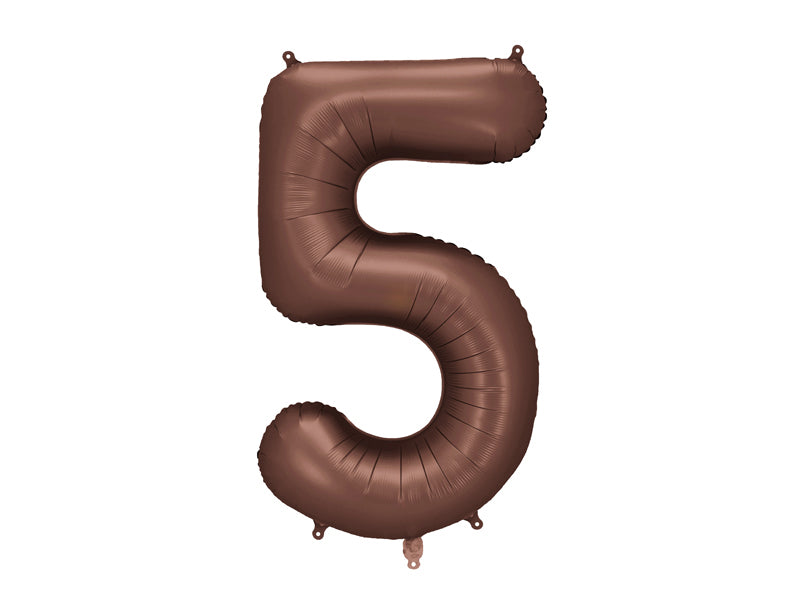 Folija balons cipars 5 mokas krāsā (86 cm)