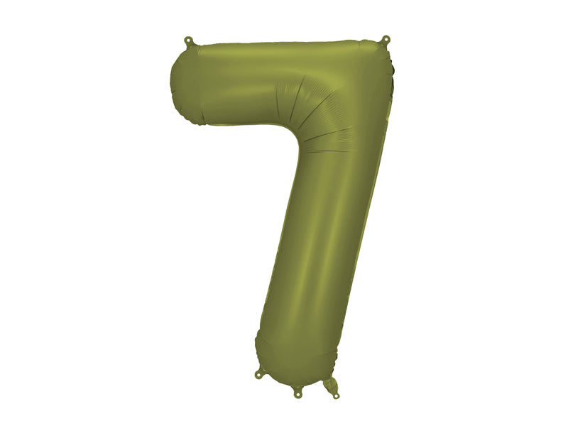Folija balons cipars 7 olīvzaļš (86 cm)