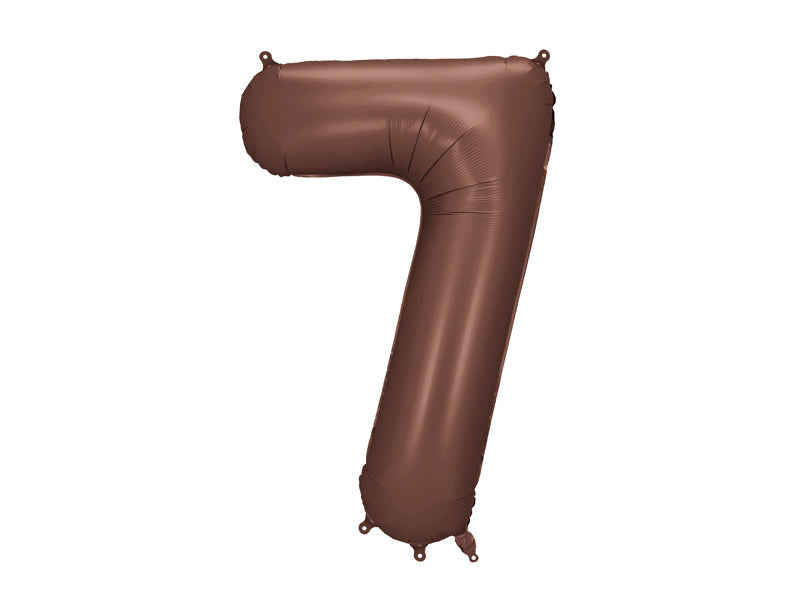 Folija balons cipars 7 mokas krāsā (86 cm)