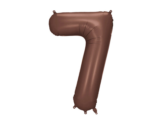 Folija balons cipars 7 mokas krāsā (86 cm)