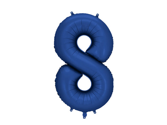 Folija balons cipars 8 tumši zils (86 cm)