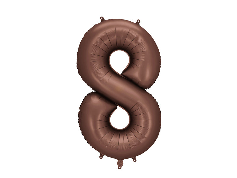 Folija balons cipars 8 mokas krāsā (86 cm)