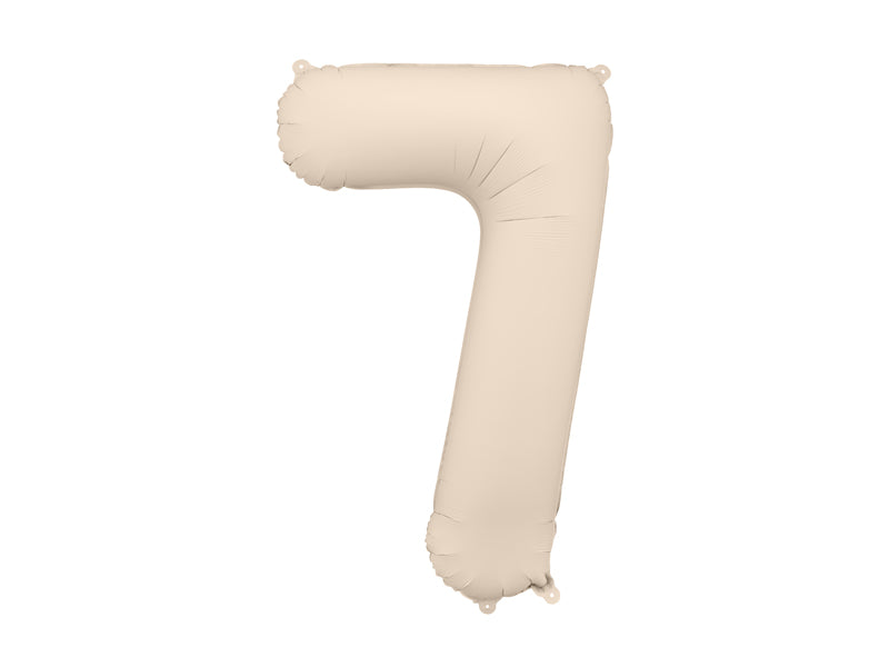 Folija balons cipars 7 gaiši pelēkbrūns (86 cm)