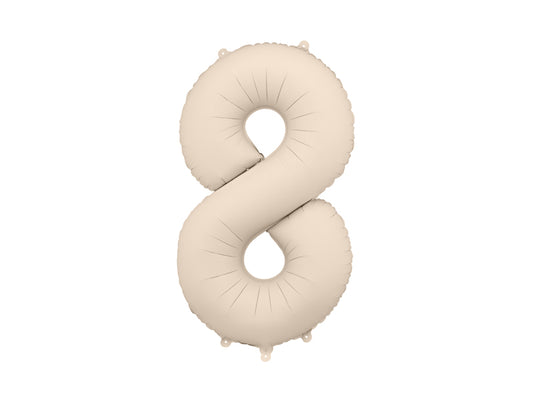 Folija balons cipars 8 gaiši pelēkbrūns (86 cm)