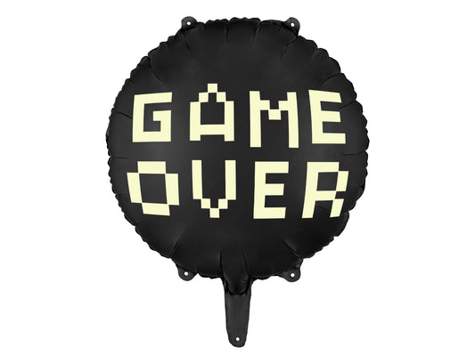 Folijas balons “Gamer over”, 45 cm, melnā krāsā