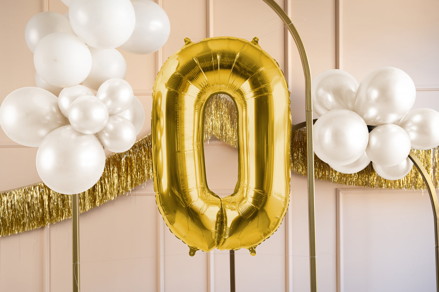 Folija balons ar ciparu "0" 72cm, zelta