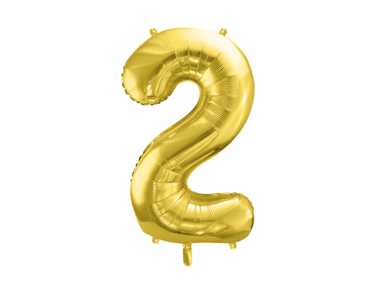 Folija balons ar ciparu "2" 72cm, zelta