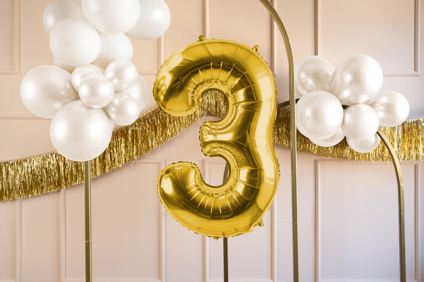 Folija balons ar ciparu "3" 72cm, zelta