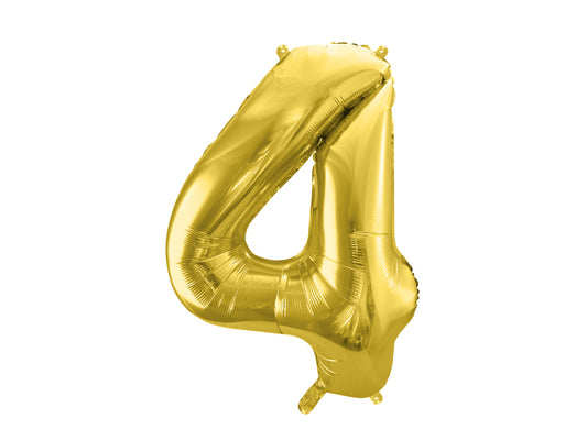 Folija balons ar ciparu "4" 72cm, zelta
