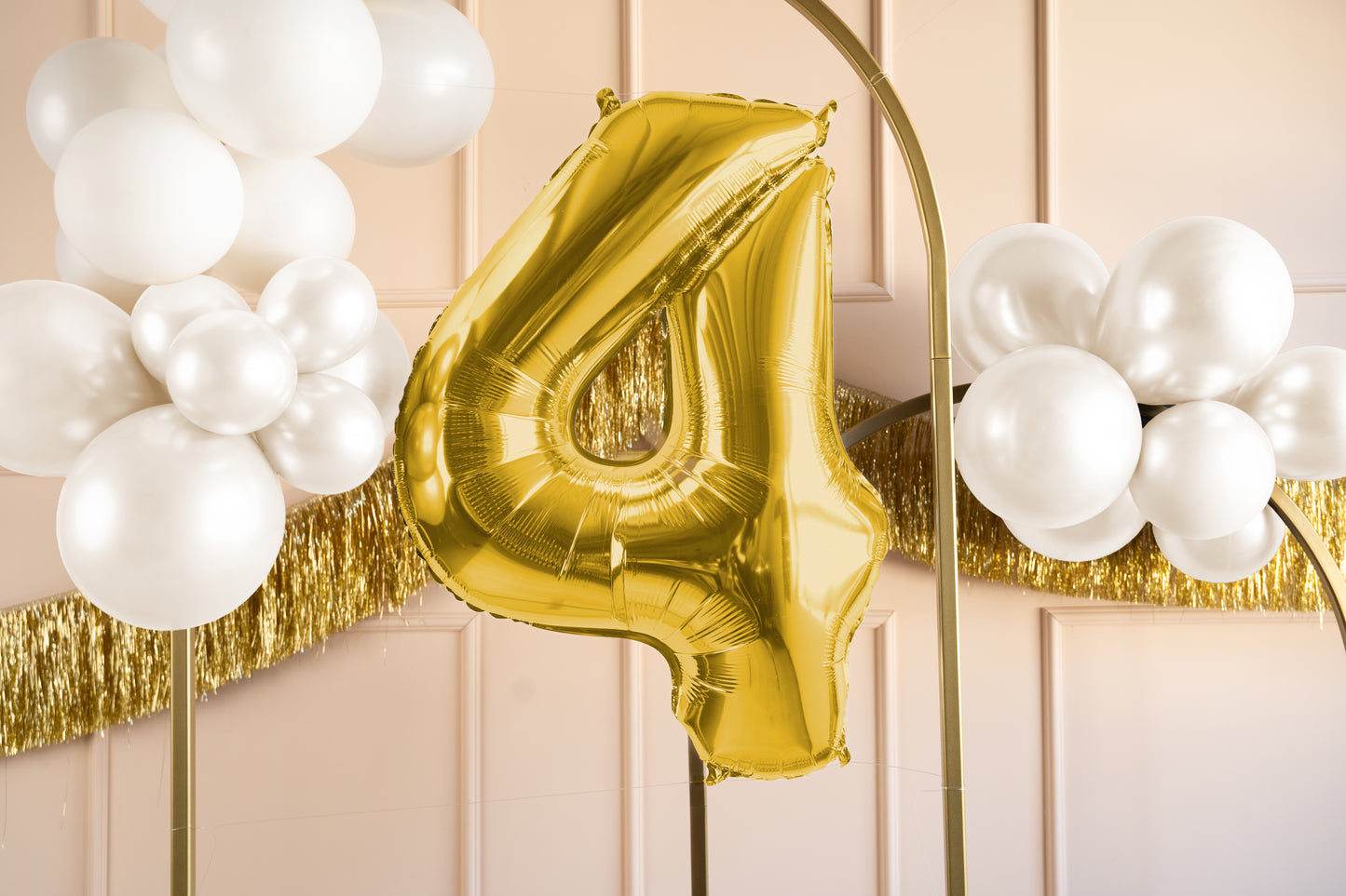 Folija balons ar ciparu "4" 72cm, zelta