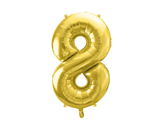 Folija balons ar ciparu "8" 72cm, zelta