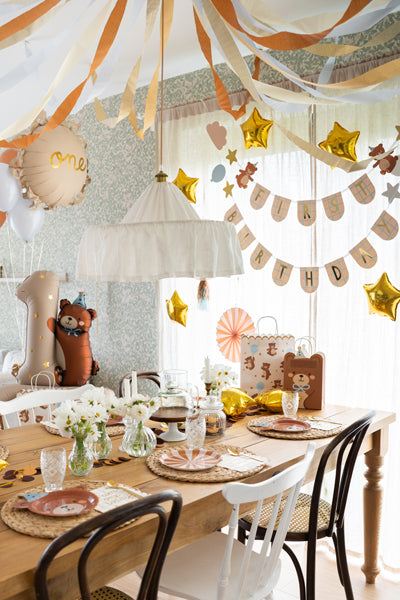 Folija balons cipars 1 ar lācīti (81 x 72 cm) – piepūšams ar gaisu