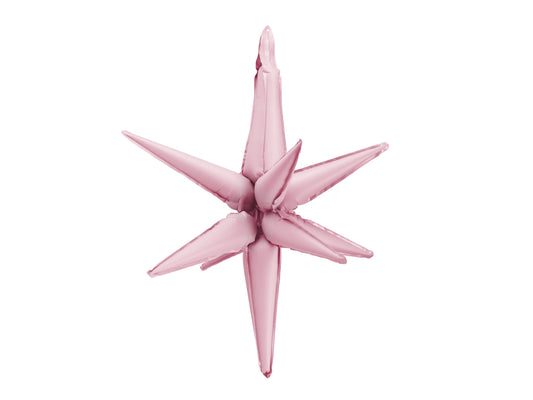 3D folijas balons “Zvaigzne”, 70 cm , gaiši rozā