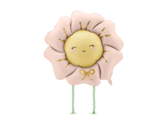 Staigājošs folija balons Zieds rozā (80 x 80 cm)