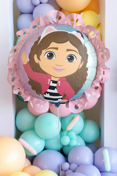 Folija balons "Gabby’s Dollhouse" ar volānu (52 x 52 cm)