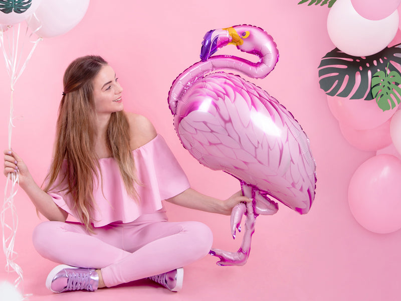 Folija balons flamingo rozā (70 x 95 cm)