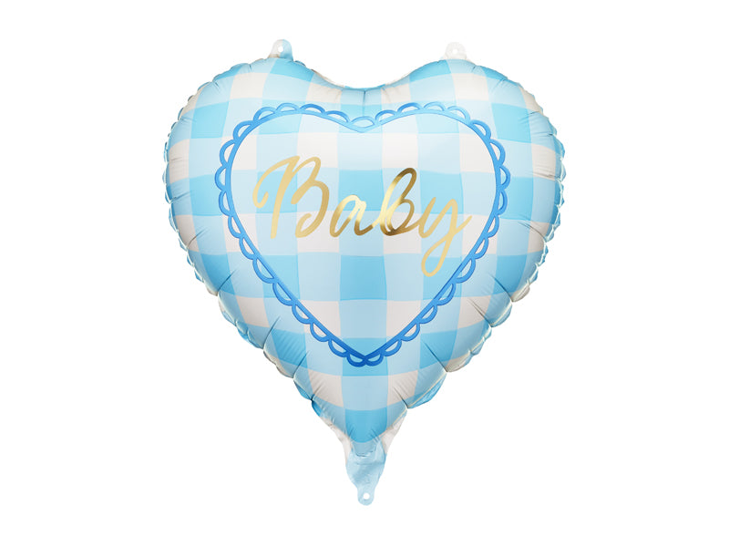 Folija balons sirds “Baby” gaiši zils (35 cm)