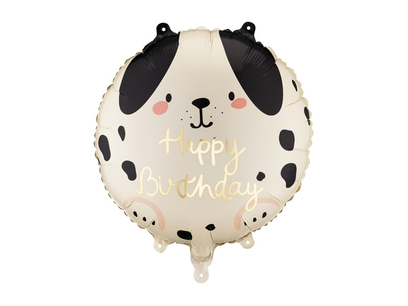 Folijas balons “Happy Birthday” ar suņa tematiku, 45x45cm