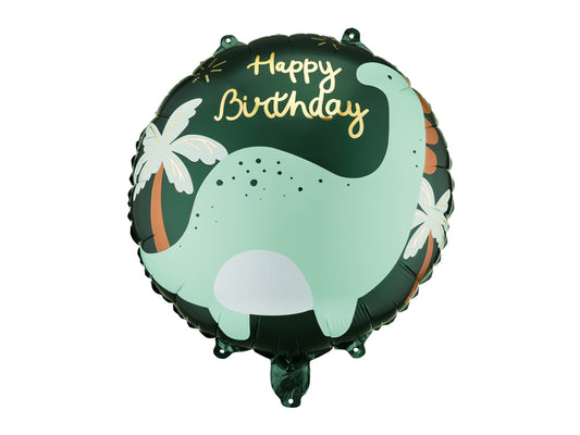 Folija balons “Brontosaurus Happy Birthday”, 35 × 35 cm – dinozauru ballītei