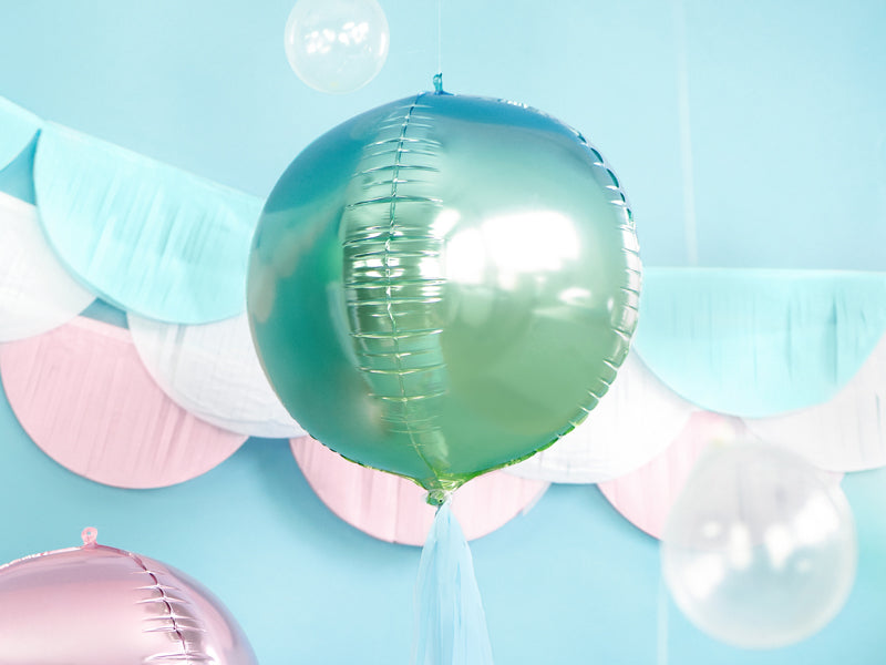 Folija balons Ombre Bumba zili zaļš 35 cm –balons ar ombre efektu