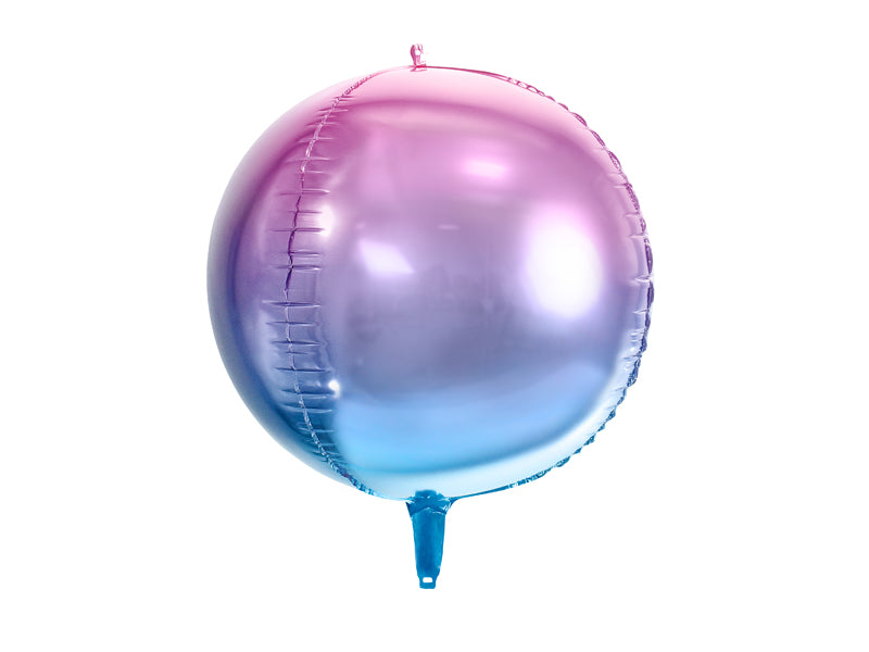 Folija balons Ombre bumba violeti zilā krāsā 35 cm – Metālisks svētku dekors