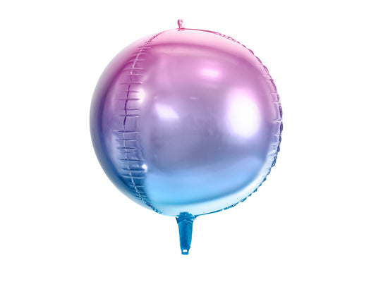 Folija balons Ombre bumba violeti zilā krāsā 35 cm – Metālisks svētku dekors