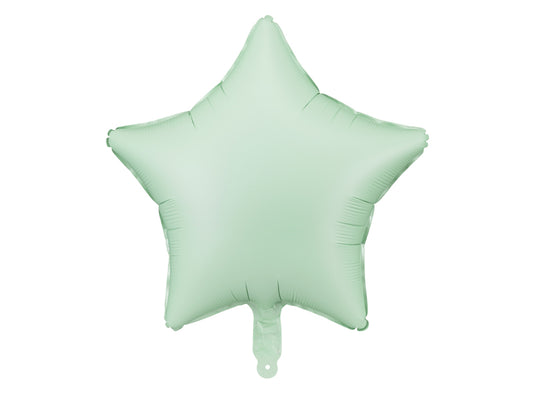 Folija balons Zvaigzne zaļš 48 cm – Matēts hēlija balons dekorācijām