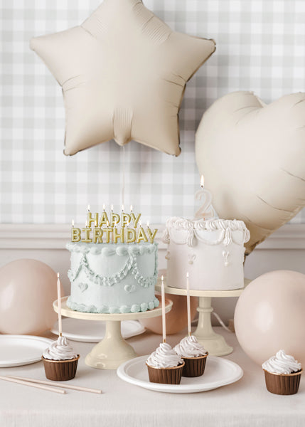 Folija balons Zvaigzne bēšs 48 cm – Matēts hēlija balons elegantām dekorācijām