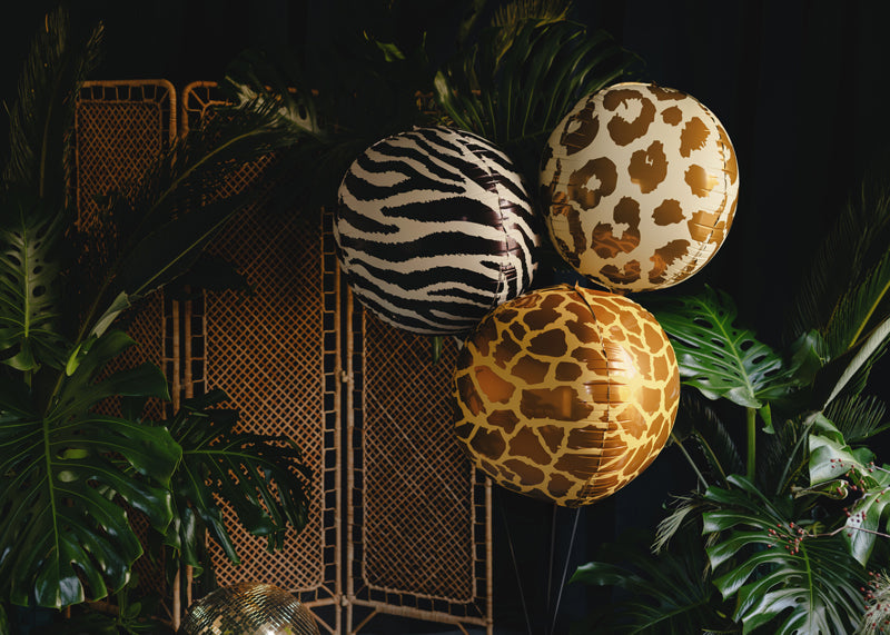 Folija balons “Žirafes raksta bumba”, 75 cm, krāsu mikss