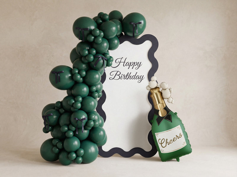 Folija balons “Šampanietis”, 34x93 cm, tumši zaļš