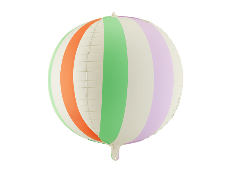 Folija balons Svītraina bumba 50 cm – Krāsains dekoratīvs balons ballītēm