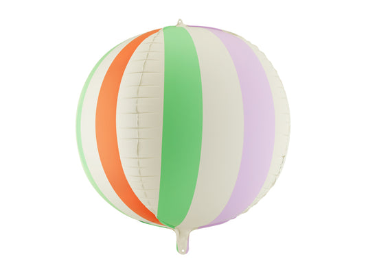 Folija balons Svītraina bumba 50 cm – Krāsains dekoratīvs balons ballītēm
