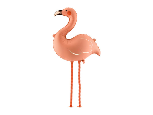 Folija balons Flamingo koraļļu krāsā 65x67 cm – balons ar kājām