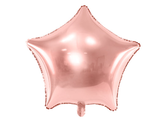 Folija balons Zvaigzne "Rose Gold" 70 cm – Liels metālisks folija balons hēlijam un gaisam