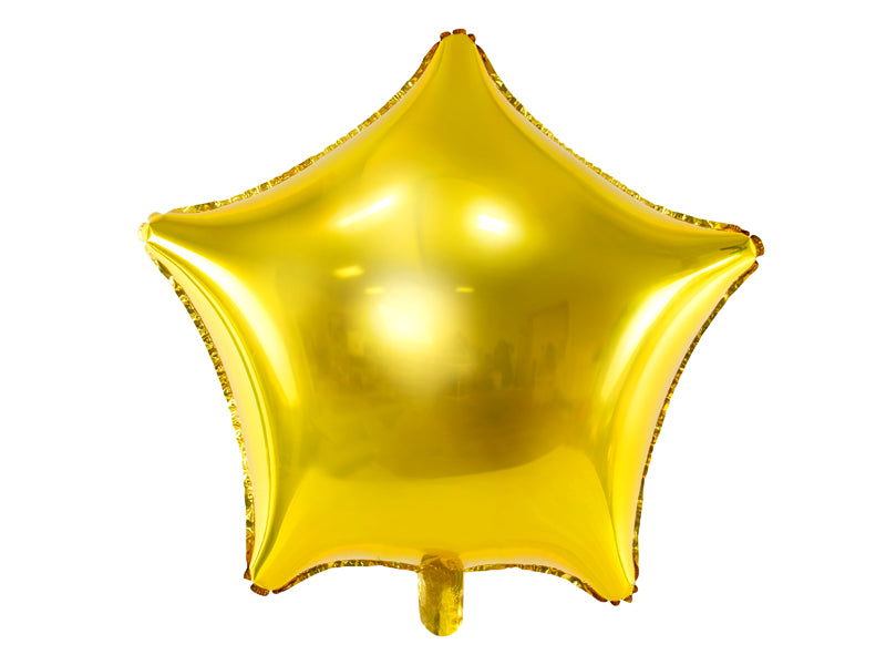 Folija balons Zvaigzne zelta 70 cm – Liels metālisks folija balons hēlijam un gaisam