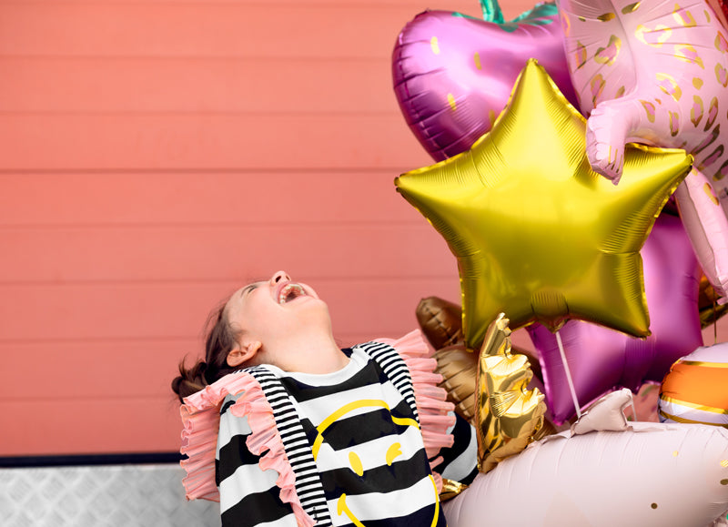 Folija balons Zvaigzne zelta 70 cm – Liels metālisks folija balons hēlijam un gaisam