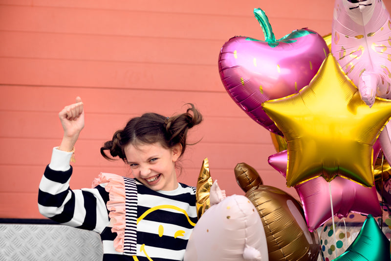 Folija balons Zvaigzne zelta 70 cm – Liels metālisks folija balons hēlijam un gaisam