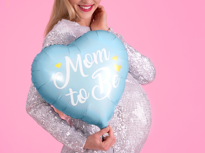 Folija balons “Mom to Be” zils (35 cm)