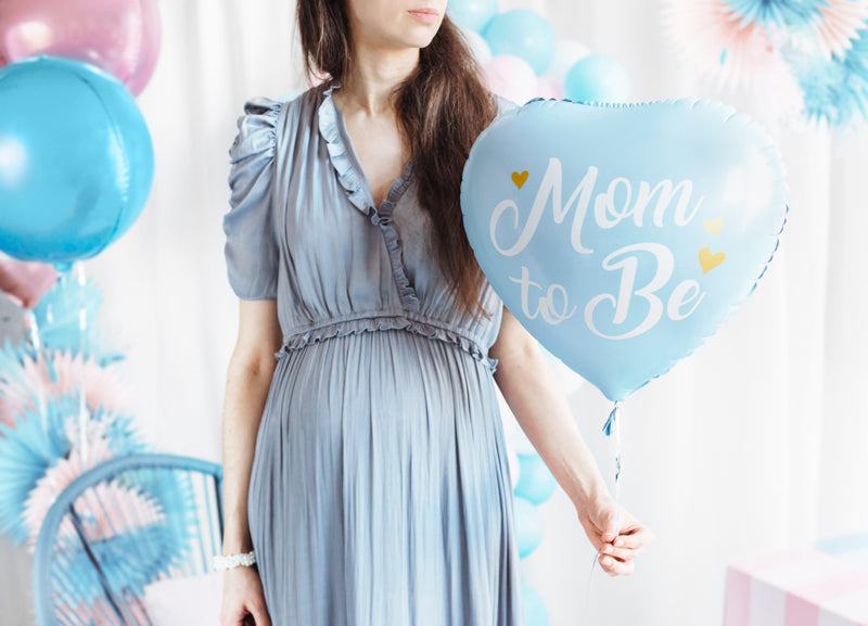 Folija balons “Mom to Be” zils (35 cm)