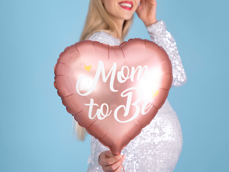 Folija balons “Mom to Be” rozā (35 cm)