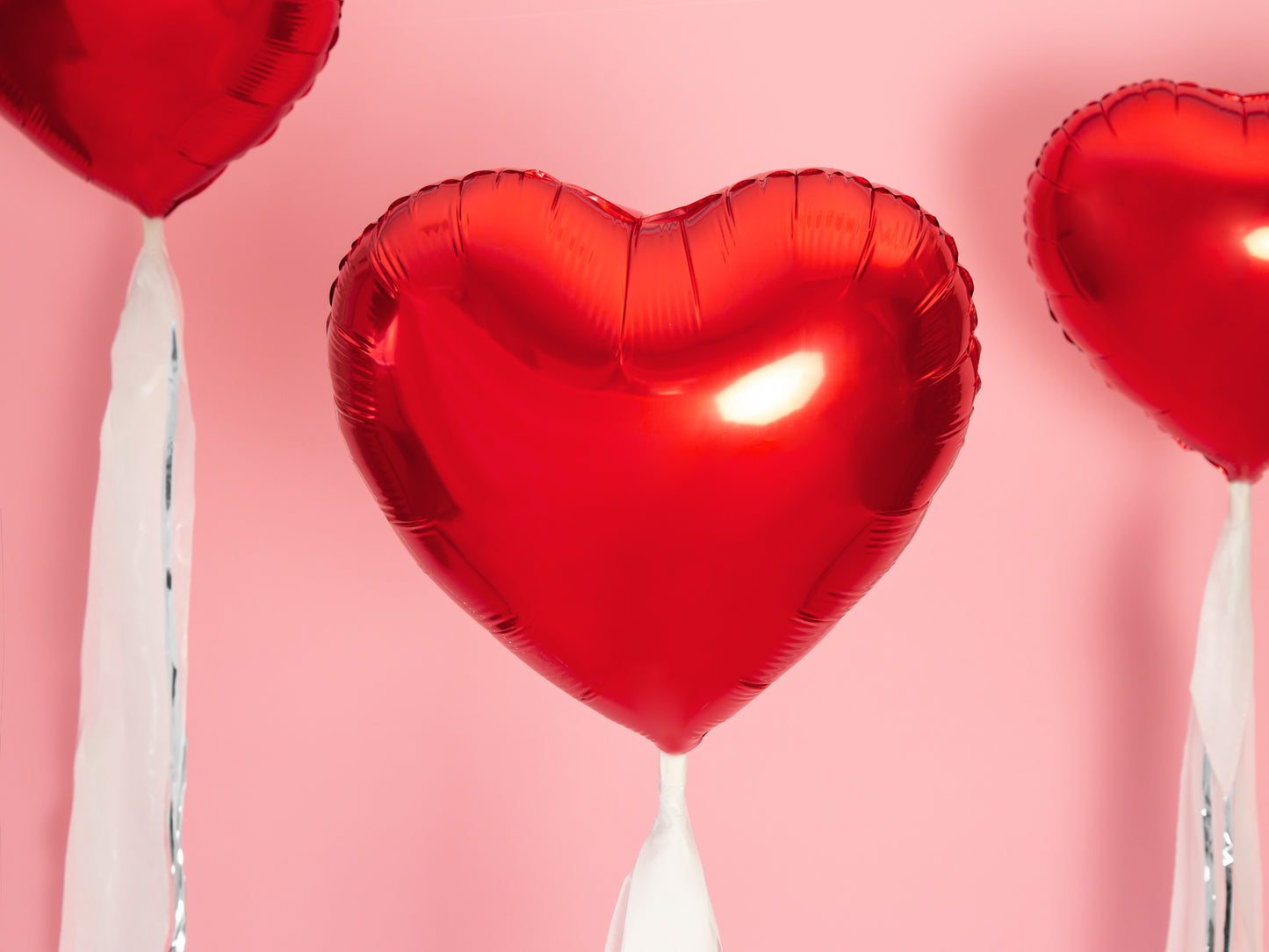 Sirds formas folijas balons, 45 cm, sarkans