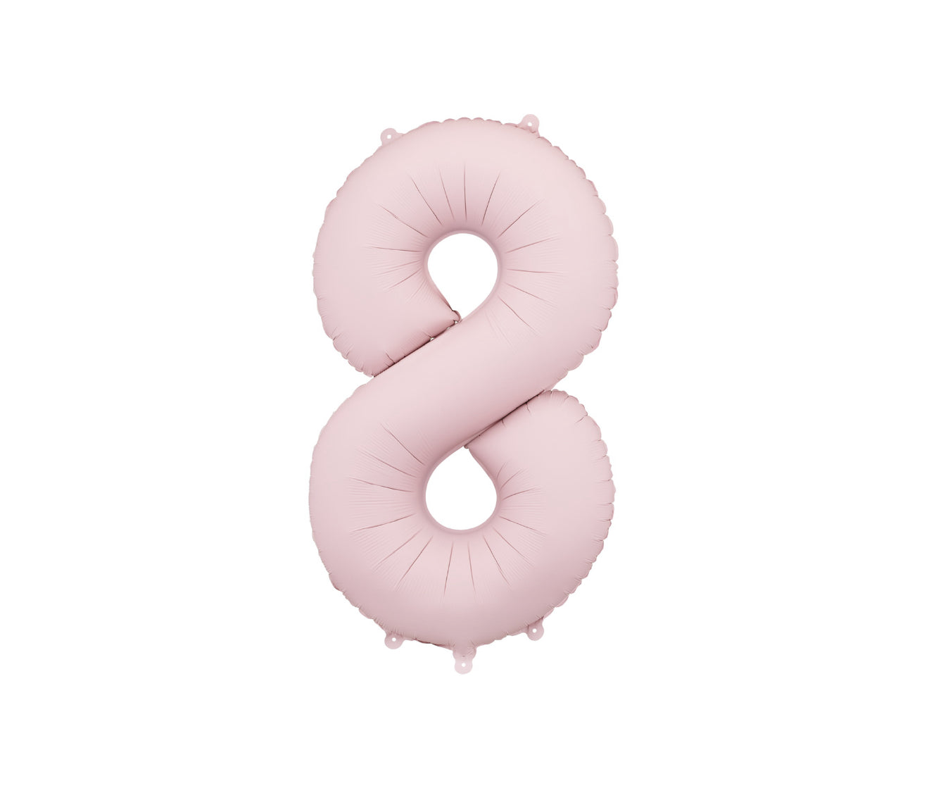 Matēts folija balons ar ciparu "8" 86cm, gaiši rozā