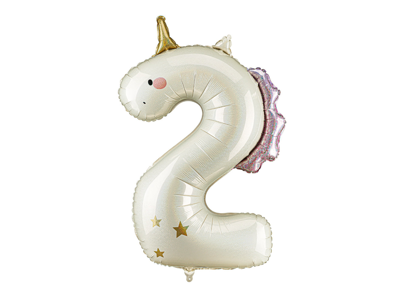 Folija balons ar ciparu "2" 93cm, Vienradzis