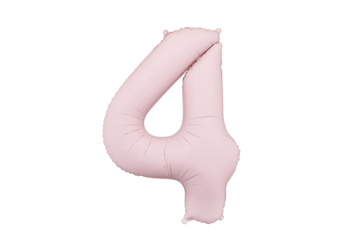 Matēts folija balons ar ciparu "4" 86cm, gaiši rozā