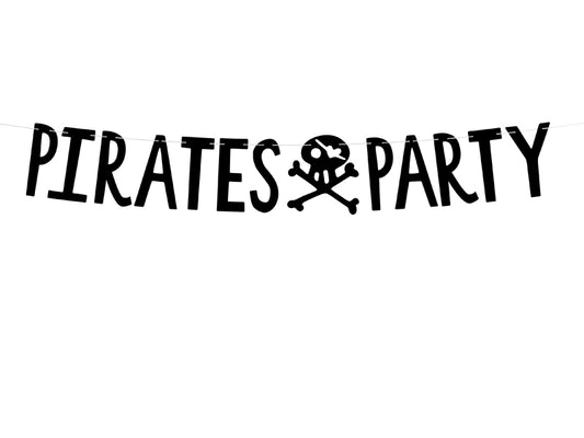 Baneris “Pirates Party”, 100 cm – pirātu ballītes dekorācija