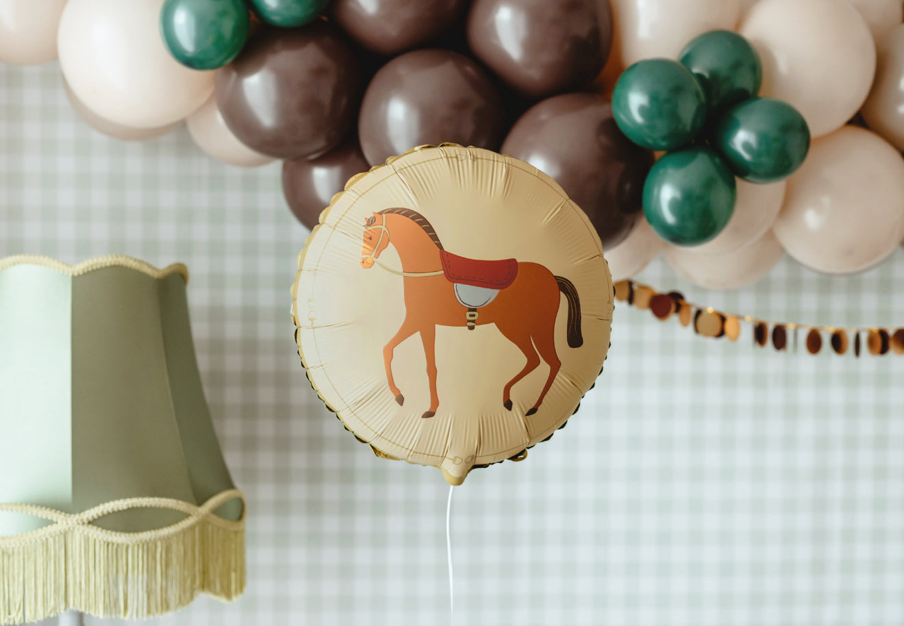 Apaļš folijas balons “Zirgs”, 45 cm