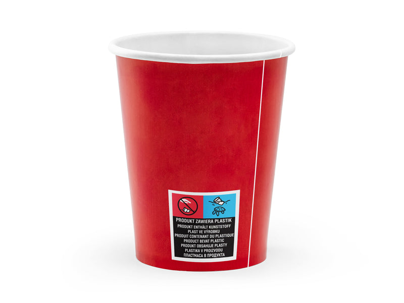 Vienreizējās papīra glāzes pirātu tematikā, 220ml, 6gb